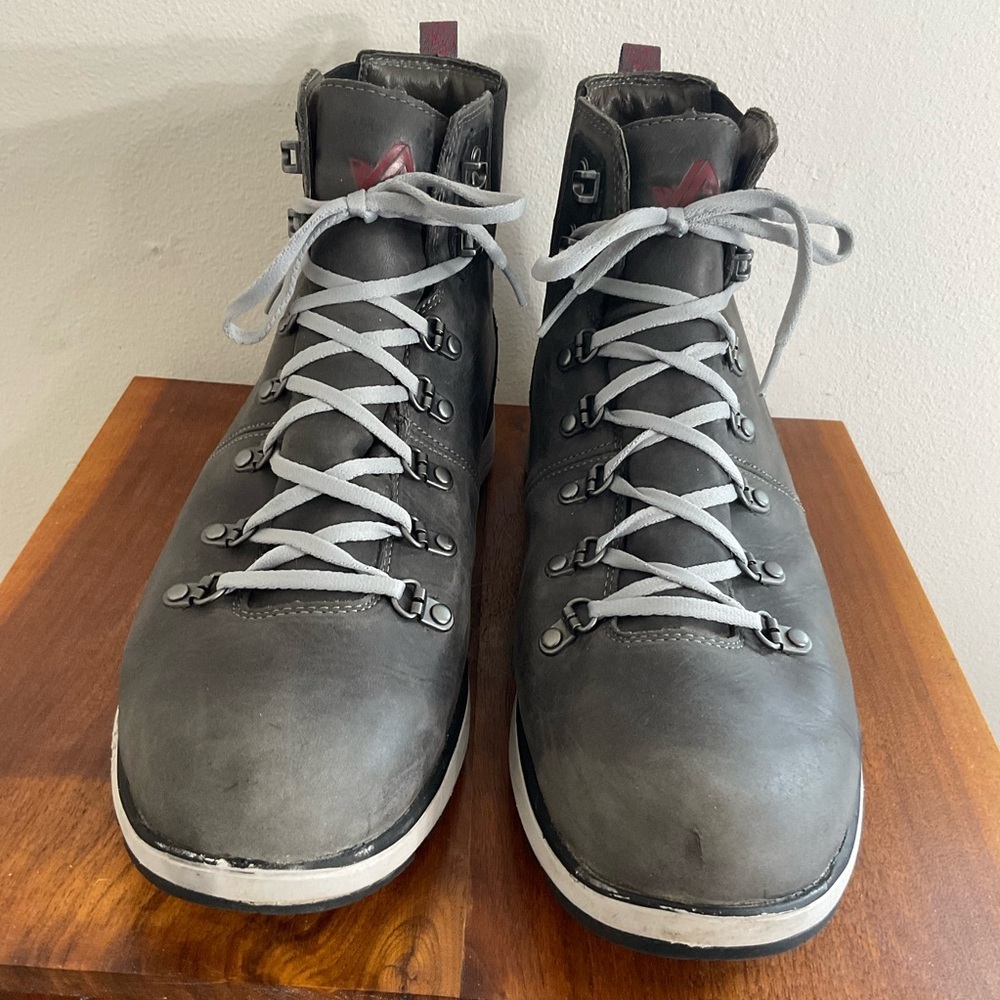 Forsake davos high men’s waterproof leather sneaker size 12.5 gunmetal grey